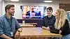 Knut Espen Maurset, Petter Tobias Madsen og Amanda Midttun Søreide jobber med DNBs skytransformasjon fra Bergen.