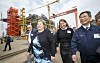 Erna Solberg - her på det sørkoreanske verftet Hyundai Heavy Industries, der både Goliat og Aasta Hansteen har blitt bygget.