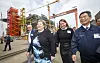 Erna Solberg - her på det sørkoreanske verftet Hyundai Heavy Industries, der både Goliat og Aasta Hansteen har blitt bygget.