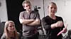 Kamilla Nyborg Gregertsen, Jonatan Lund og Britt Marie Skaflestad i Bouvet under hackatonet.