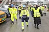 Konsernsjef i Sporveien Birte Sjule og byråd Marit Vea var på befaring på Fornebubanens byggeplass på Majorstuen tidligere i år. Foto: Arash A. Nejad