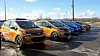 Fem Opel Ampera-e fra forserieproduksjonen står klare til å fraktes fra Detroit til Opel-hovedkvarteret i Rüsselsheim.