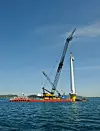 PILOT: Statoils vindkraftprosjekt Hywind ligger langt frem i tid. - Skal vi gjøre noe i dag må vi ta tak i den teknologien som ligger der i dag, sier Per Bull Haugsøen i Owec Tower.