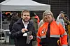 Snorklipper og seremonimester mellom slagene, statssekretær Tom Kalsås og avdelingsdirektør i Utbyggingsdivisjonen Ingunn Foss. Foto: Kjell Wold/Statens vegvesen