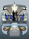 TRYGT: Magnetiske svevetog er verdens sikreste transportmiddel, ifølge Transrapid. Understellet på toget omslutter skinnene, hvor det oppstår et elektromagnetisk felt.