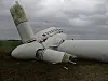 LØPSK: En Vestas-mølle braste sammen på Djursland fredag morgen. To servicearbeidere befant seg i turbinen da de oppdaget at noe gikk i stykker. De flyktet ned fra tårnet, og slapp uskadet fra hendelsen.