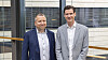 Forlenger avtale: Adm. dir. Øistein Gamst Sandlie i OBOS-banken og Tom-Erik Strand-Udnæseth, produktsjef i Tietoevry Banking.