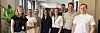 Teamet fra OBOS-banken og Tietoevry Banking som har jobbet frem den nye løsningen. F. v.: Kaja Tjønneland Wefring, Kathinka Fodstad, Elin Maria Haugland Winther, Jeanette Skogrand, Magnus Istre, Eleni Figenschou, Tom-Erik Strand-Udnæseth, Jørgen Braaten og Herman Bruu Røine. Foto: Tietoevry