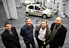 ENESTÅENDE: I januar neste år vil Herøya og Norge ha en av få fabrikker i verden som produserer litium-ion-batterier for biler. Fra venstre: Lars Ole Valøen, teknisk direktør i Miljø Innovasjon, Ivar Brynhildsvoll, administrerende direktør i Miljø Innovasjon, Bjørn Nenseth, direktør i Miljøbil Grenland og Harald Meland, markedssjef i Miljøbil Grenland.