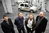 ENESTÅENDE: I januar neste år vil Herøya og Norge ha en av få fabrikker i verden som produserer litium-ion-batterier for biler. Fra venstre: Lars Ole Valøen, teknisk direktør i Miljø Innovasjon, Ivar Brynhildsvoll, administrerende direktør i Miljø Innovasjon, Bjørn Nenseth, direktør i Miljøbil Grenland og Harald Meland, markedssjef i Miljøbil Grenland.
