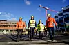 Arbegene for en Obos-sjef er varierte. Her er han sammen med kronprins Haakon under et besøk hos Veidekke i fjor. Veidekke-sjef Jimmy Bengtsson til venstre. Foto: Håkon Mosvold Larsen/NTB