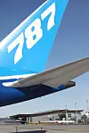 Boeing 787 Dreamliner på Oslo lufthavn Gardermoen.