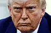 USAs president Donald Trump under et møte med den sør-afrikanske presidenten Cyril Ramaphosa tilbake i mai.