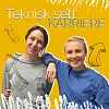 Kjersti Flugstad Eriksen og Tuva Strøm Johannessen er journalister i Teknisk ukeblads karriereredaksjon og står bak podkasten Teknisk sett karriere. Illustrasjon: Sebastian Hagemo/ Kjersti Magnussen