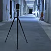 Når Campus Ås har åpnet dørene høsten 2020, vil det trampe hester rundt i denne enorme korridoren. Leica-skanneren tar nøyaktige målinger for å sørge for at alt er i vater til åpningen. Foto: Knut Bjørheim