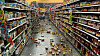 Slik så det ut i Wallmart i Yucca Valley i California etter skjelvet.