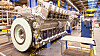 En gassmotor under produksjon.