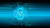 Safety concept, Closed Padlock on digital background, abstract cyber future technol ...