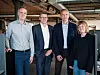 Anders Flatås, Bent R. Eidem, Asbjørn Bredesen og Laila Frøseth. Eidem fra Lokalbank, de øvrige fra Tietoevry Banking. Foto: Ole Ekker NTB/Tietoevry