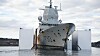 KNM Helge Ingstad på lekteren Boabarge 33, som nå skal utvides for oppdrag i Vest-Afrika.