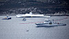 Den norske fregatten KNM Helge Ingstad ligger med stor slagside etter kollisjonen med tankskipet Sola nær Stureterminalen i Øygarden.