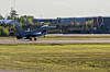 F-16C-fly tilhørende Minnesota National Guards 148th Fighter Wing lander på Rygge flystasjon i mai 2025.