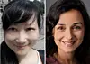 Det er vanskelig å sammenligne grønt og blått hydrogen, forteller Haiping Shen (t.v.) og Raquel Santos Jorge. Foto: Privat