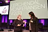 Lot seg intervjue: Høyre-leder Erna Solberg bør bli mer presis med tall om hun skal bli statsminister. Under Teknas Lerchendalkonferanse snakket hun om 16 000 ledige ingeniører. Foto: Tormod Haugstad