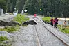Jernbanen er også rammet. Foto: NTB