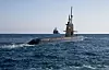 HMS Gotland på øvelse sammen med USS Lake Chaplain.