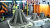 De minste fundamentene (til høyre) printes i løpet av ti minutter. Foto: Hyperion Robotics