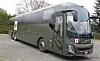 Bussene som doneres er av typen Volvo 9700 Superior som er bygd om til militære ambulansebusser. En buss er allerede donert og de fire siste skal etter planen leveres før nyttår. Foto: Forsvarsmateriell