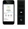 Med mobilen skal du kunne åpne inngangsdøren og samtidig hente heisen. Illustrasjon: KONE