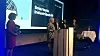Finansminister Siv Jensen overrakte prisen på Industrikonferansen mandag. Foto: Tore Stensvold