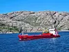 MS Dantic er den nyeste i Roslagens Shippings flåte. Skipet er på 1102 dødvekttonn og ble bygget i 1981, det vil si for 39 år siden. Foto: Roslagen Shipping