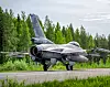 Polsk F-16-fly står klar til avgang på veibasen ved Tervo i Finland i juni 2026.