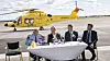 Kontrakten på nye politihelikoptre ble signert på Gardermoen i august 2017 med en av Airlifts AW169-maskiner i bakgrunnen. Bilde: Ruud, Vidar