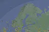 Slik ser flytrafikken over Norge ut mandag formiddag kl 10.30. Foto: Flightradar