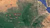 Kartet viser sykehusene Leger uten grenser drifter i det nordøstlige Afrika. Sykehuset i Ulang er markert med rødt. Illustrasjon: Google Maps skjermdump