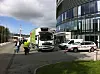 PASSER PÅ: Politiet står klar ved inngangen til ONS.