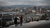 Illustrasjonsbilde: Oslo by med Postgirobygget, Oslo Plaza og bygging av en rekke nye nærings- og boligbygg foran Barcode i Bjørvika i Oslo sett fra Ekeberg restauranten i november kulda.