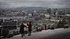 Illustrasjonsbilde: Oslo by med Postgirobygget, Oslo Plaza og bygging av en rekke nye nærings- og boligbygg foran Barcode i Bjørvika i Oslo sett fra Ekeberg restauranten i november kulda.