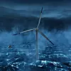 Vindkraftverk til havs. StatoilHydros HyWind-prosjekt.