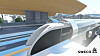 Slik ser de tre norske ingeniørstudentene for seg at Hyperloop vil kunne se ut i Norge.