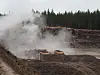 Like etter sprengning. Foto: Standard Norge