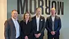 Fra venstre: Lars Christian Bacher, Stina Torjesen (begge fra Morrow Batteries), Christian Lyngø Lian og Marcus Martinsson (begge fra Stena Recycling). Foto: Mororw