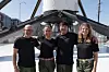 Mannskapet på Fram2, fra venstre: Eric Philips, Jannicke Mikkelsen, Chun Wang, Rabea Rogge. Foto: SpaceX