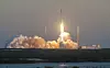 Slik ser det ut når en Falcon 9-rakett skytes opp. Foto: SpaceX