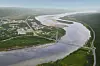 Grønn Kontakt ser for seg at det kan bli mulig å bygge ladere i Finnmark i fremtiden. Dette er nye Tana bru, som skal stå klar i 2019. Foto: Statens Vegvesen