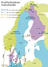 Norge er koblet mot Sverige med i overkant av 3000 MW. Mot Danmark er det to likestrøms sjøkabler på til sammen 1000 MW, hvorav den ene for øyeblikket er ute av drift. En ny sjøkabel mot Nederland er under bygging. Det er forbindelse også til Finland og Russland, men med begrenset kapasitet. Sverige har importmuligheter både fra Danmark, Tyskland, Polen og Finland.